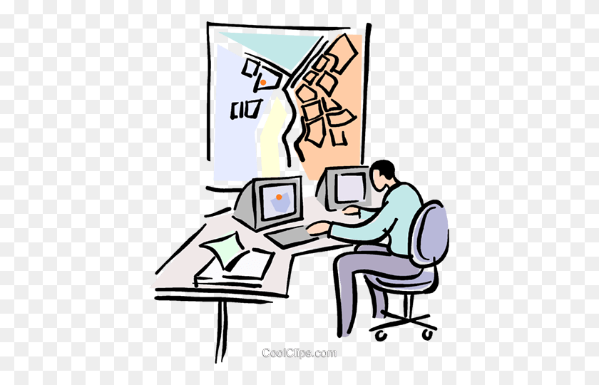 421x480 Businessman Working - Who Am I Clipart