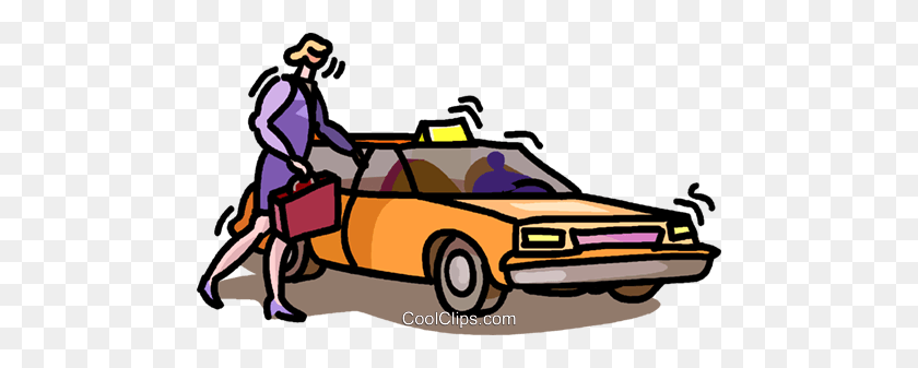 480x277 Businesswomen Getting Into A Taxi Royalty Free Vector Clip Art - Taxi Cab Clipart
