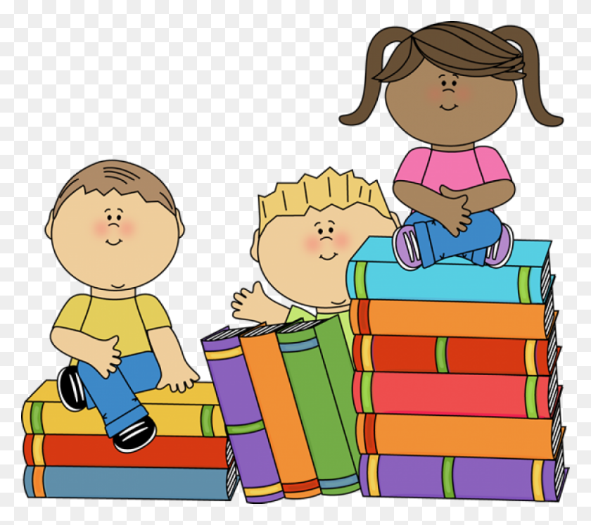 980x862 Buster's Book Club - Kids Sharing Toys Clipart