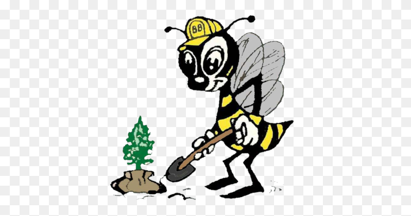 400x382 Занят Пчелиный Питомник Ландшафтного Строительства - Двор Работы Клипарт