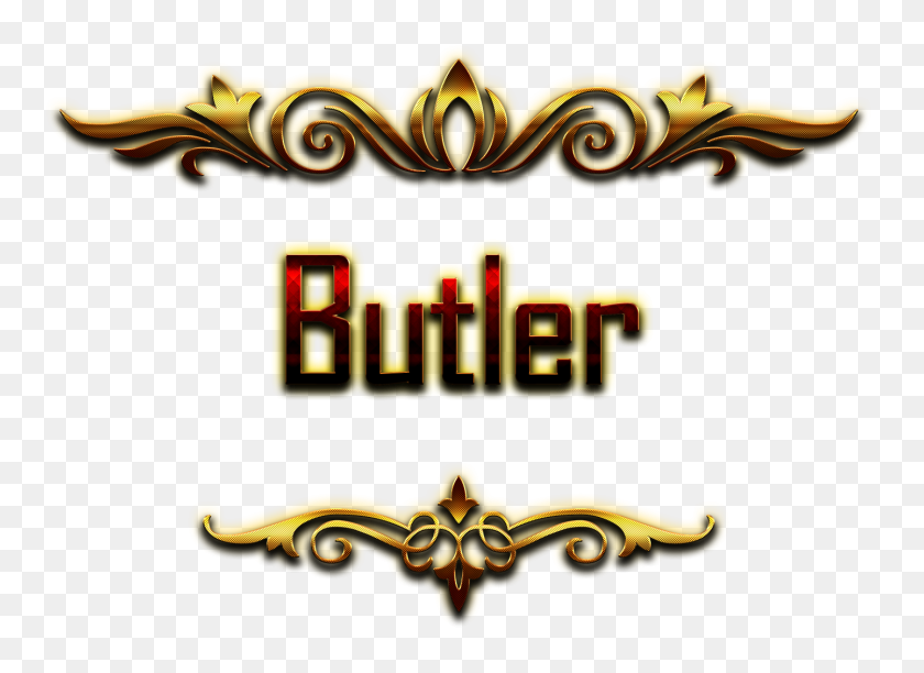 1440x1020 Butler Decorative Name Png - Butler PNG