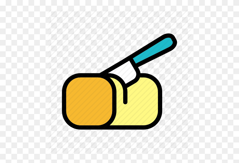 512x512 Butter, Cheese, Creamy, Ingredient, Knife, Spread Icon - Butter PNG