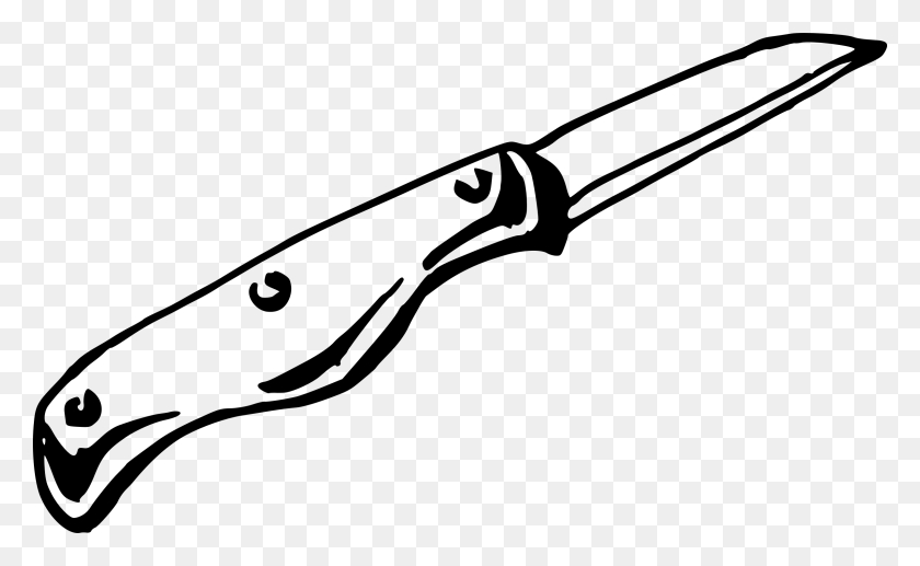 2400x1408 Butter Knife Clipart Black And White, Clipart Black And White - Fork And Knife Clipart Black And White