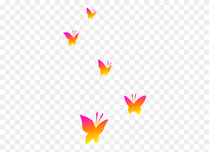 334x550 Butterflies On Transparent Background Butterflies - Butterfly Clipart Transparent