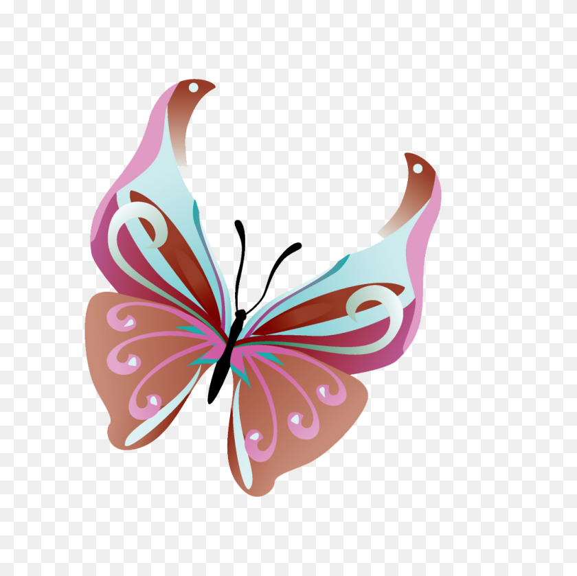 1000x1000 Butterflies Vector Transparent Png - Moth PNG