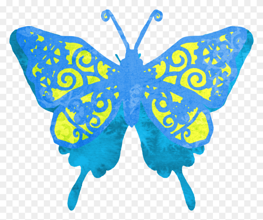 969x800 Butterfly - Page Divider Clipart