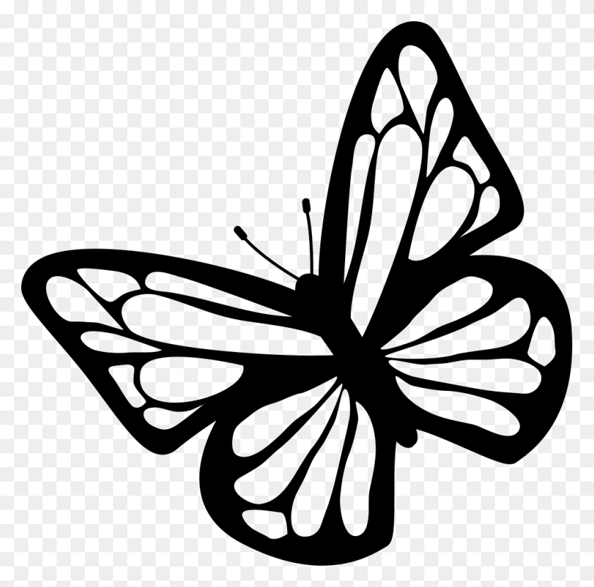 Butterfly Black Black And White Butterfly Scrolls Clip Art - Butterfly