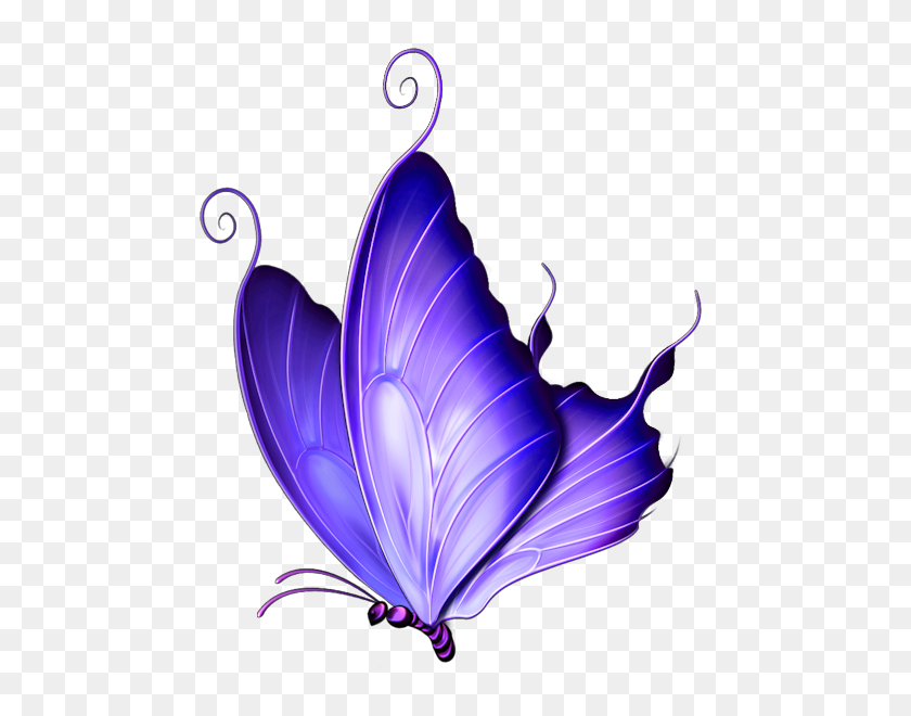 512x600 Бабочка Картинки - Фиолетовая Бабочка Клипарт