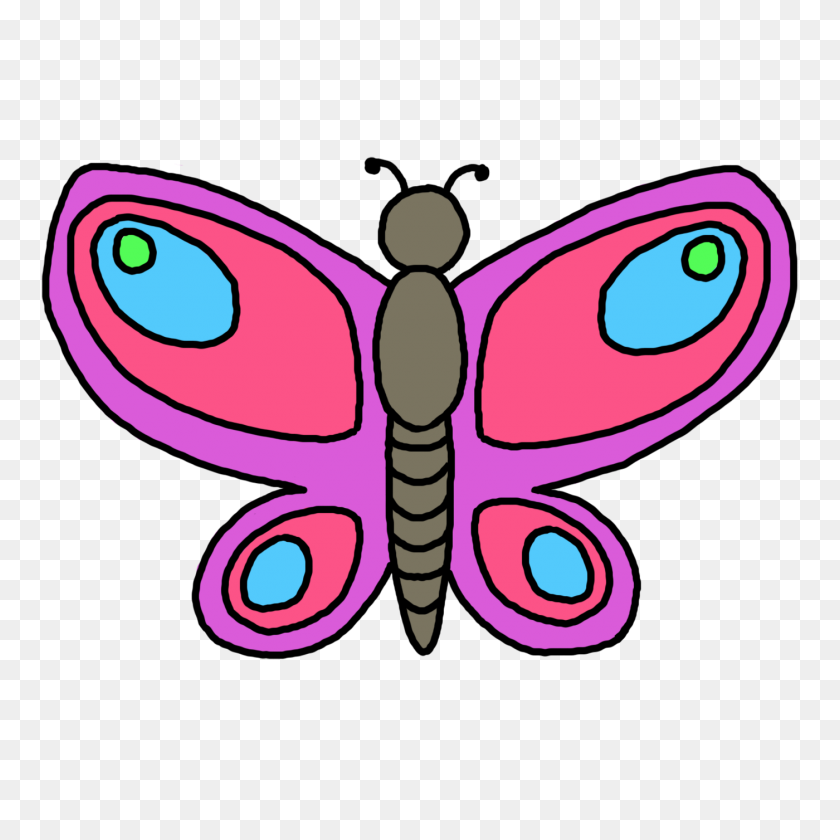 1400x1400 Butterfly Clip Art - Butterfly Outline Clipart
