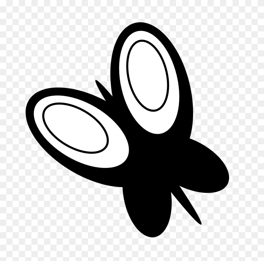1331x1319 Butterfly Clip Art Black And White - Amazing Race Clipart