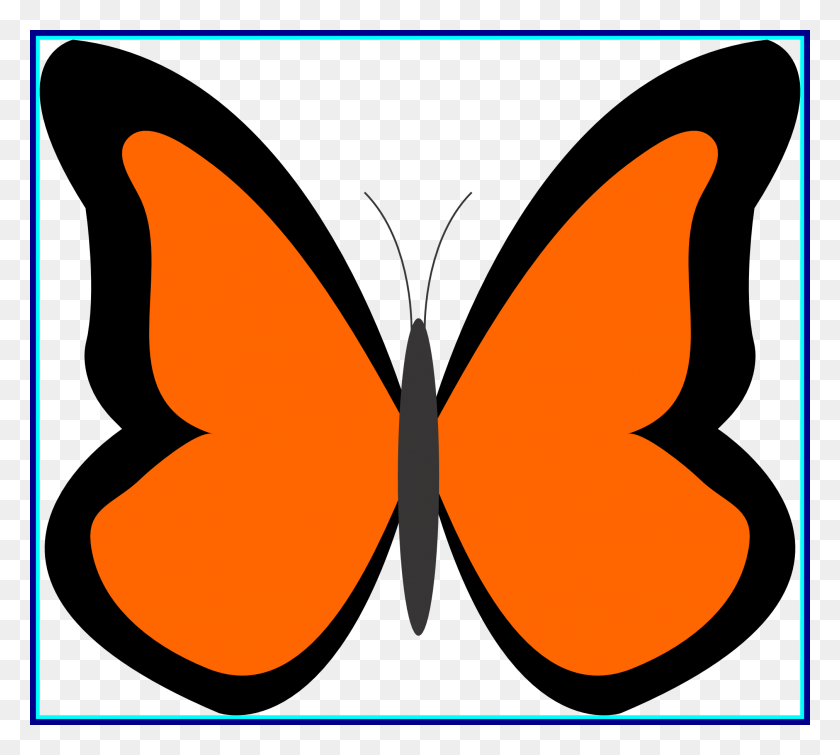2019x1800 Butterfly Clip Art Simple - Simple Heart Clipart