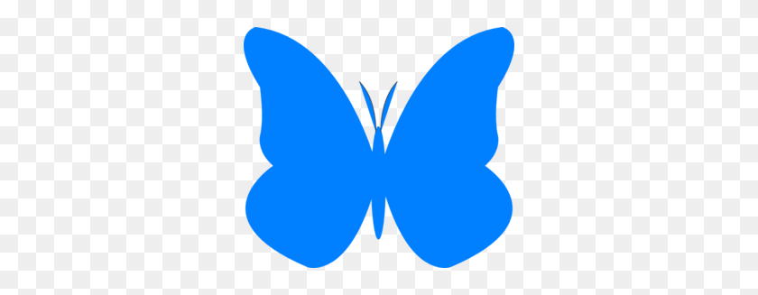 300x267 Butterfly Clipart Blue - Blue Butterfly PNG