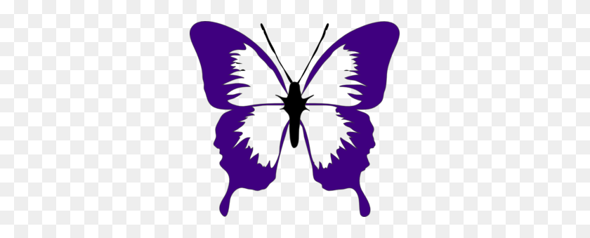 299x279 Бабочка Клипарт Фиолетовая Бабочка - Настоящая Бабочка Png