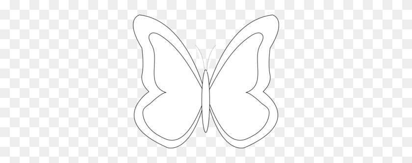 298x273 Butterfly Clipart Stencil Collection - Stencil Clipart