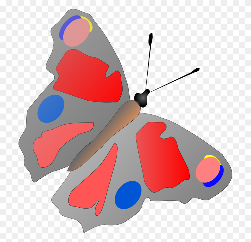 715x750 Butterfly Drawing Computer Icons Vector Magic - Red Butterfly Clipart