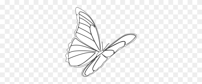 298x288 Butterfly Flying Clip Art - Moth Clipart