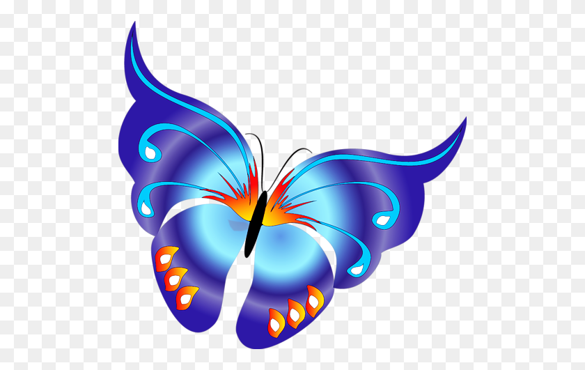 500x471 Butterfly Flying Clipart - Moth Clipart