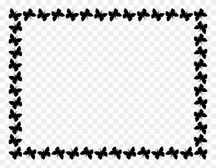 2400x1823 Butterfly Frame - Gothic Border PNG