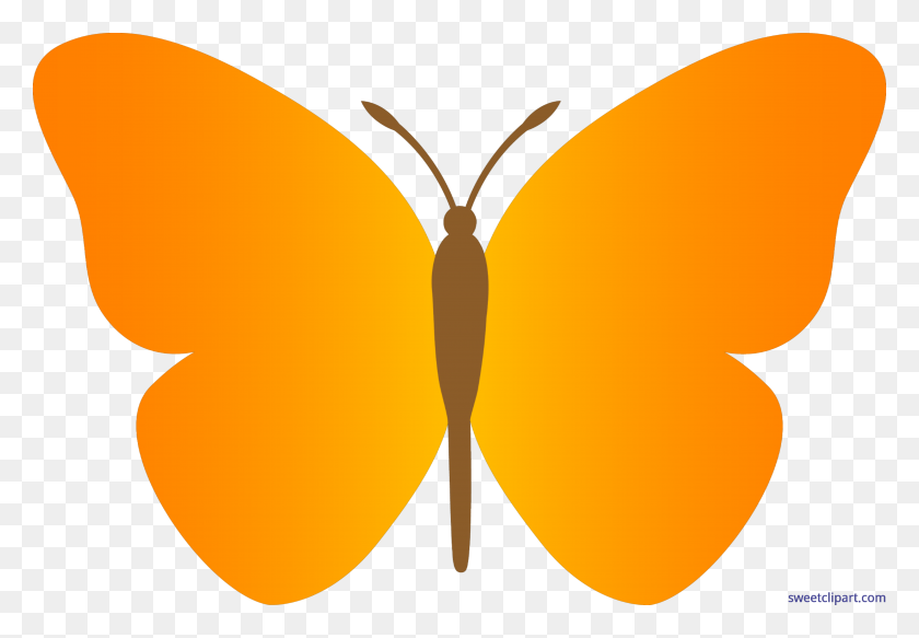 5381x3614 Mariposa Naranja Clipart - Mariposa Naranja Clipart