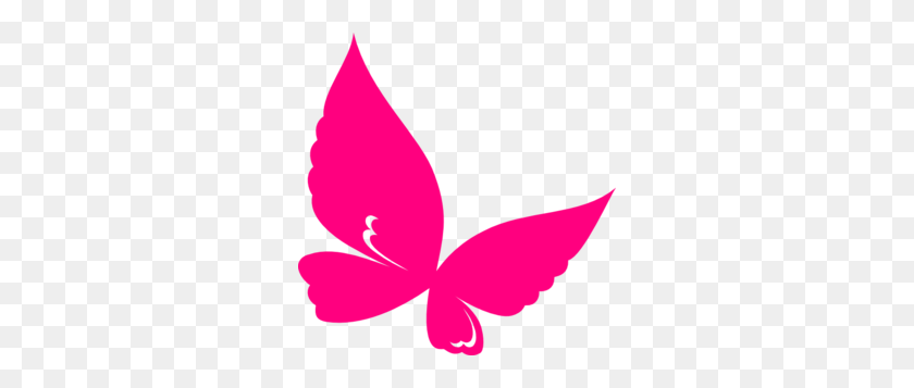 292x297 Butterfly Pink Clip Art - Pink Clipart