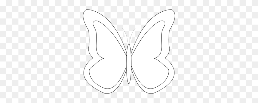 300x275 Butterfly Png Images, Icon, Cliparts - Butterfly Outline Clipart