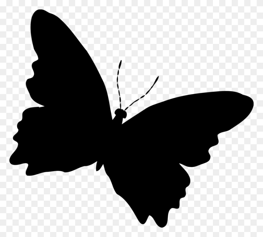 840x750 Butterfly Silhouette Drawing Download Computer Icons Free - Butterfly Silhouette PNG