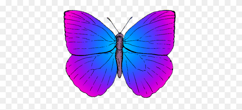 424x322 Butterfly Top Psf Artistic License - Pink Butterfly PNG
