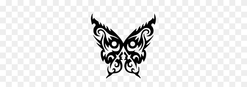 256x238 Butterfly Type Face Tattoo Png Image - Face Tattoo PNG