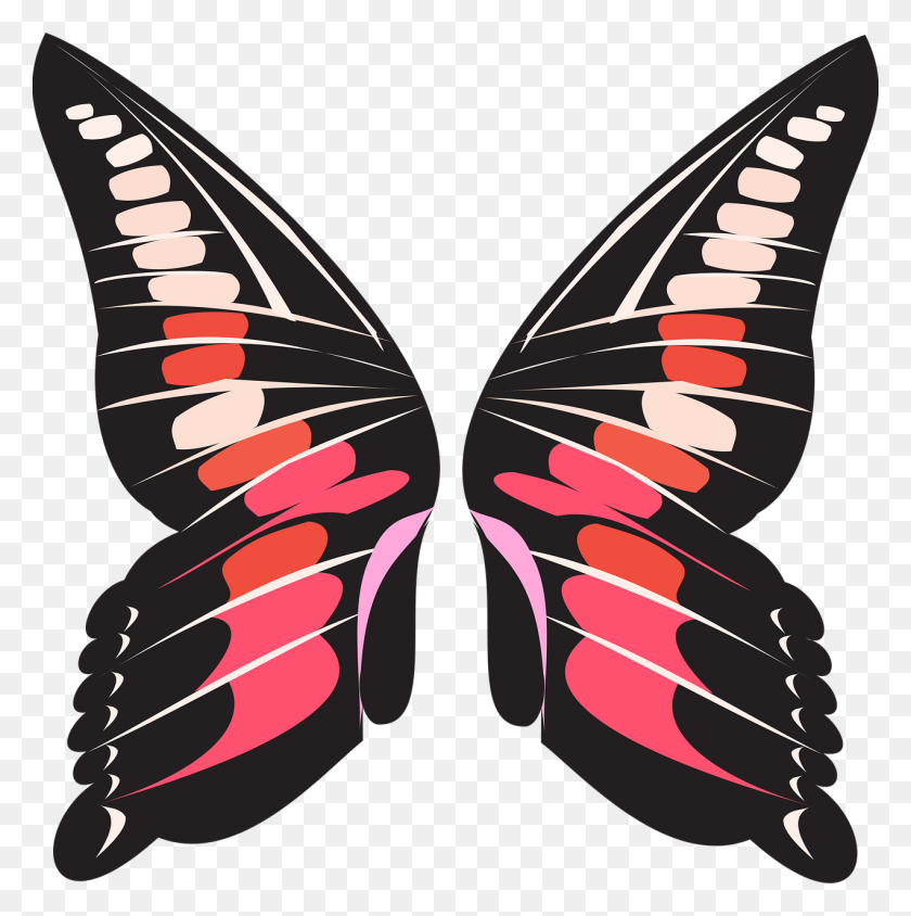 1272x1280 Бабочка, Крылья, Розовый, Фэнтези, Милая - Крылья Феи Png