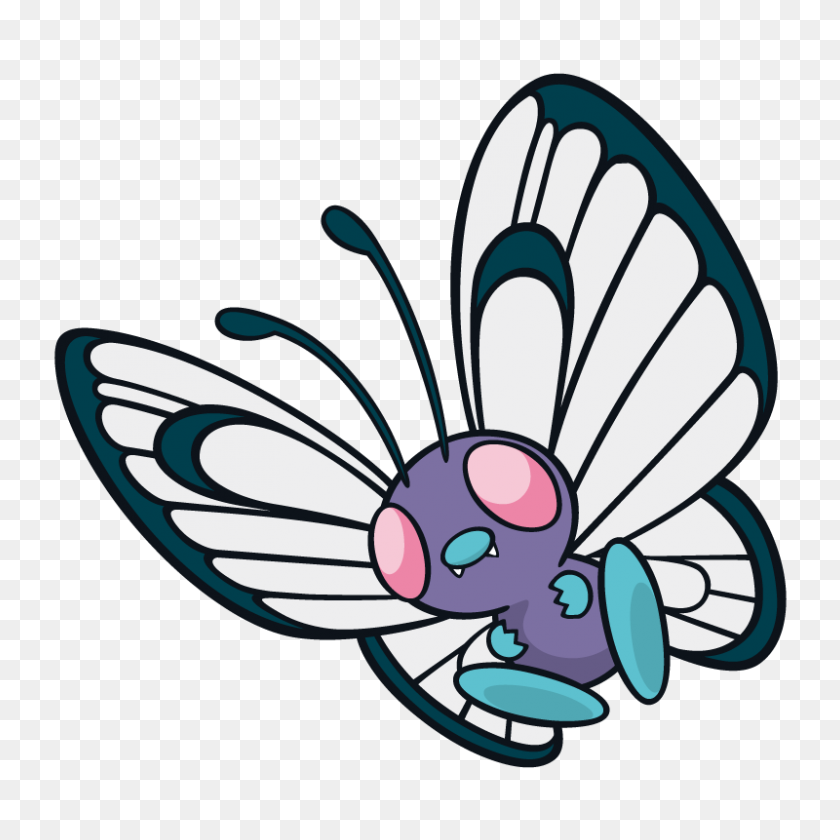 800x800 Butterfree Pokemon Character Vector Art Free Vector Silhouette - Butterfree PNG
