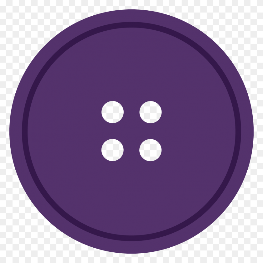 1437x1437 Кнопка Клипарт Фиолетовый - Сложенная Одежда Клипарт