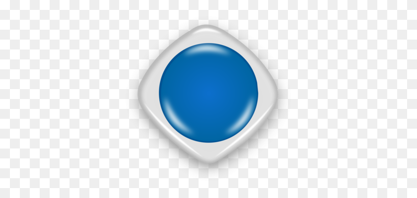 340x340 Button Computer Icons Blue Download - Push Button Clipart