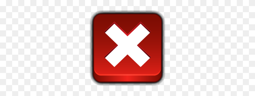 256x256 Button Delete Icon Rounded Square Iconset Hopstarter - Delete Icon PNG