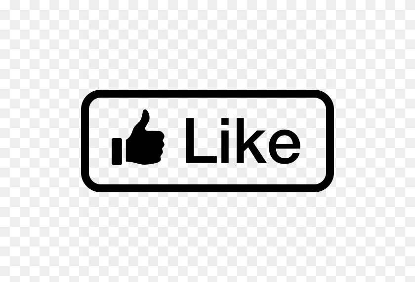 512x512 Кнопка, Facebook, «Нравится», «Нравится», Значок «Вверх» - Кнопка «Мне Нравится» В Facebook В Формате Png