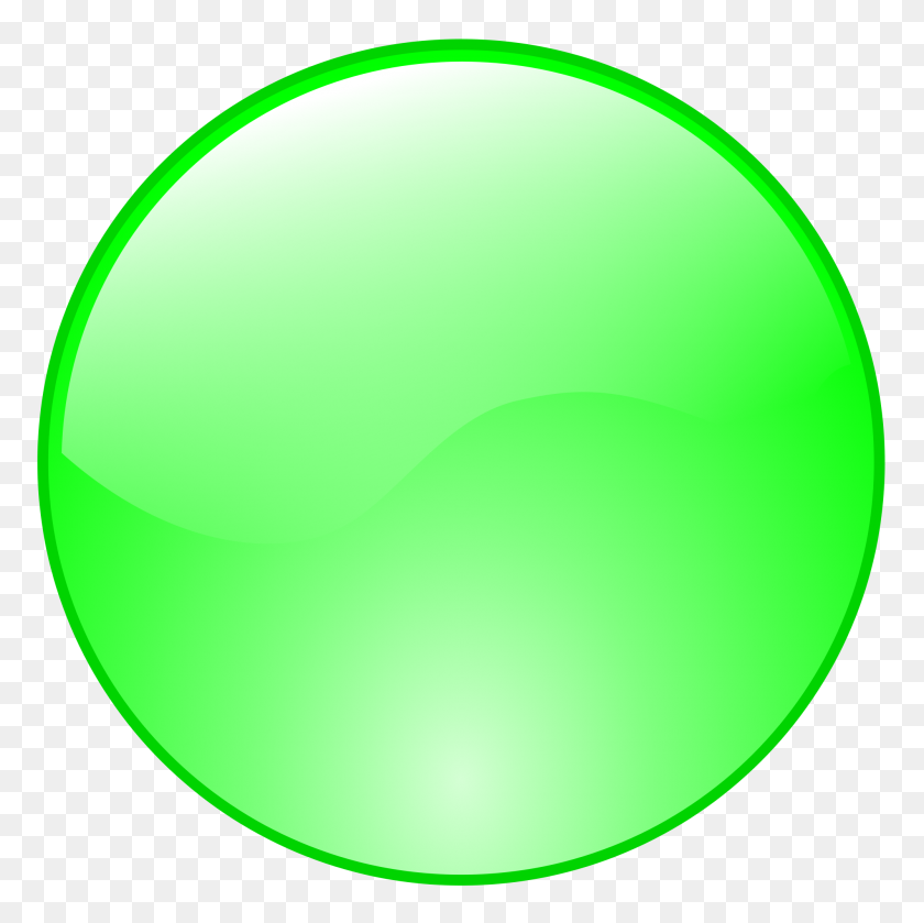 2000x2000 Button Icon Green - Green Circle PNG