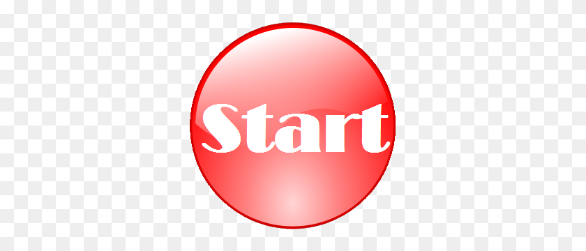 300x300 Button Icon Red Start - Start Button PNG