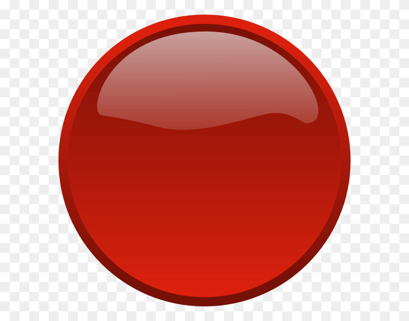 600x600 Botón Rojo Clipart - Rojo Png