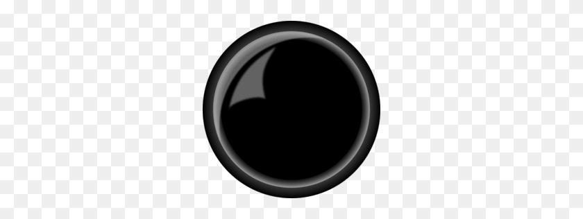 256x256 Button Round Shiny Black Clipart - Shiny Clipart
