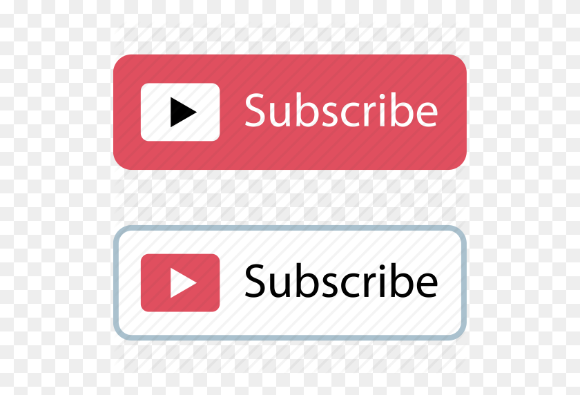 512x512 Кнопки, Подписка, Значок Youtube - Подписка В Формате Png