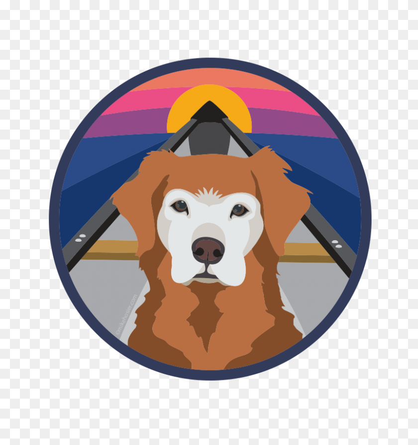 800x855 Buy A Golden Retriever Sticker, Adventure Dog Stickers - Golden Retriever PNG