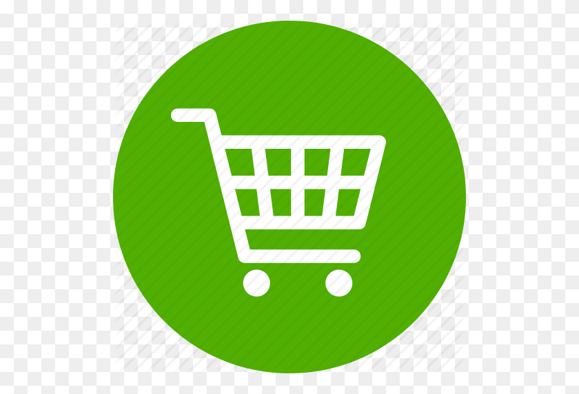 512x512 Buy, Cart, Circle, Ecommerce, Green, Shopping, Trolley Icon - Shopping Cart Icon PNG