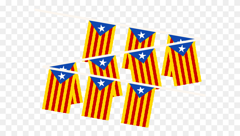600x418 Buy Catalan Estelada Bunting Greens Of Gloucestershire Flag Shop - Flag Bunting Clipart