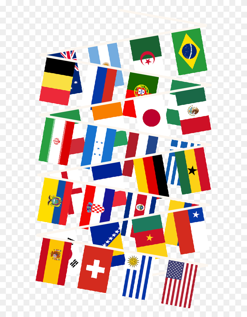 600x1019 Compre Banderines Mundiales, Banderines Múltiples Nacionales Verdes - Banderas Del Mundo Png