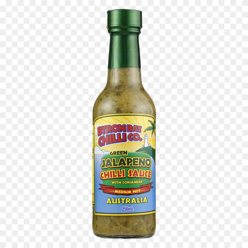 800x800 Byron Bay Chilli Co Green Jalapeno Chilli Sauce - Hot Sauce PNG