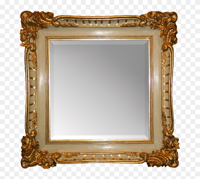 700x691 C - Gold Picture Frame PNG