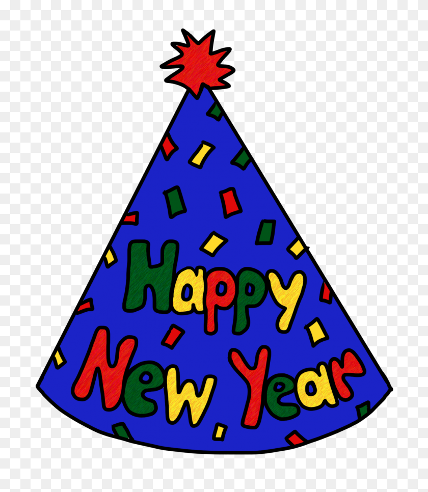 CC Teach First Happy New Year Party Hat Freebie clipart - Clipart de sombrero de año nuevo