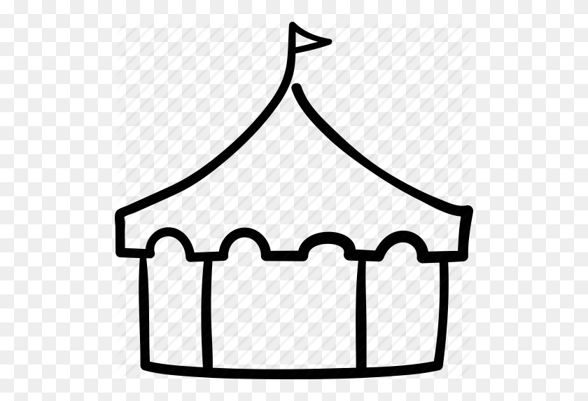 512x512 C Canopy, Circus, Event, Fair, Tent Icon - Circus Tent Clipart Black And White