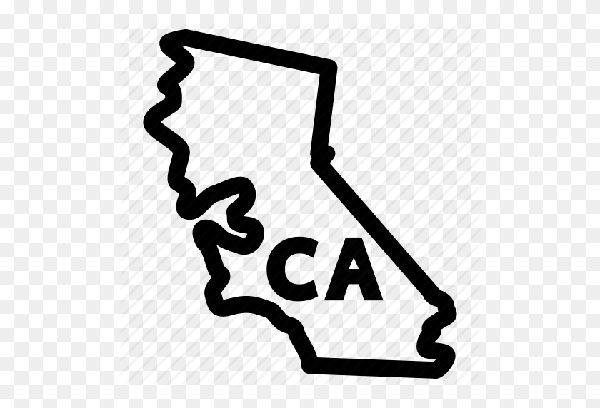 512x512 Ca State, California, California Map, California State Icon - California State Clip Art