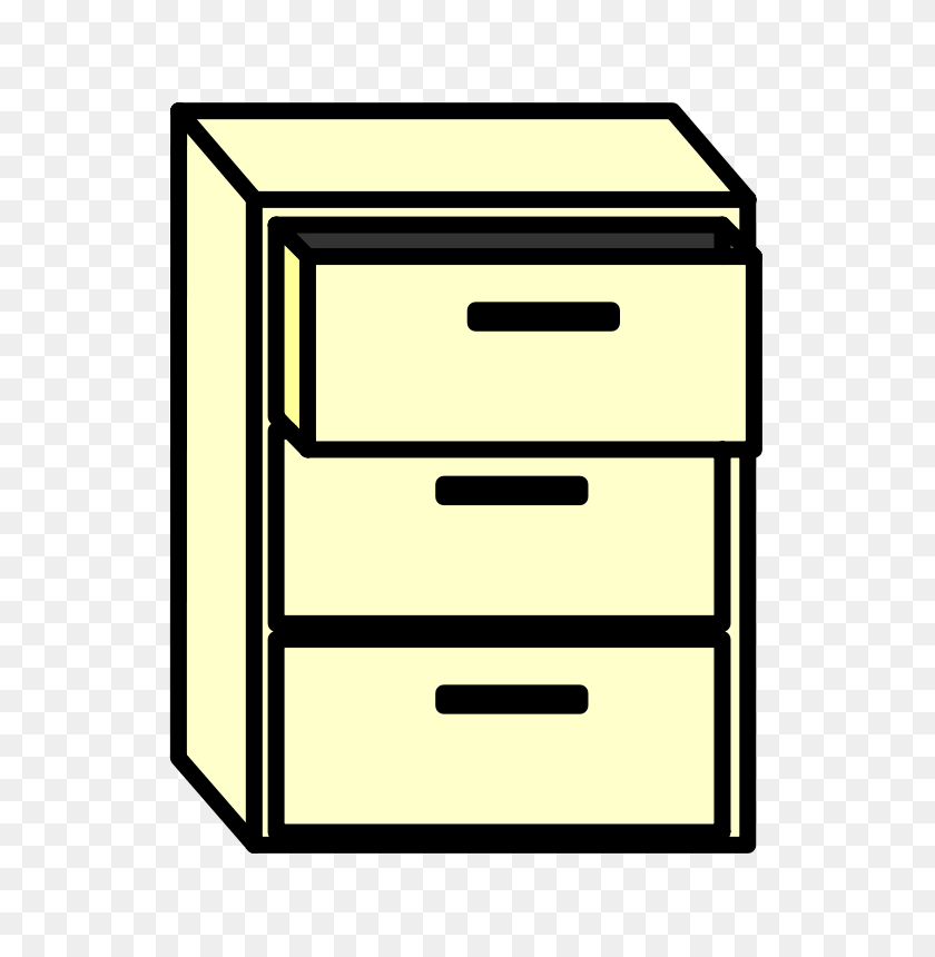 600x800 Cabinet With Drawes Clip Art - Chest Clipart