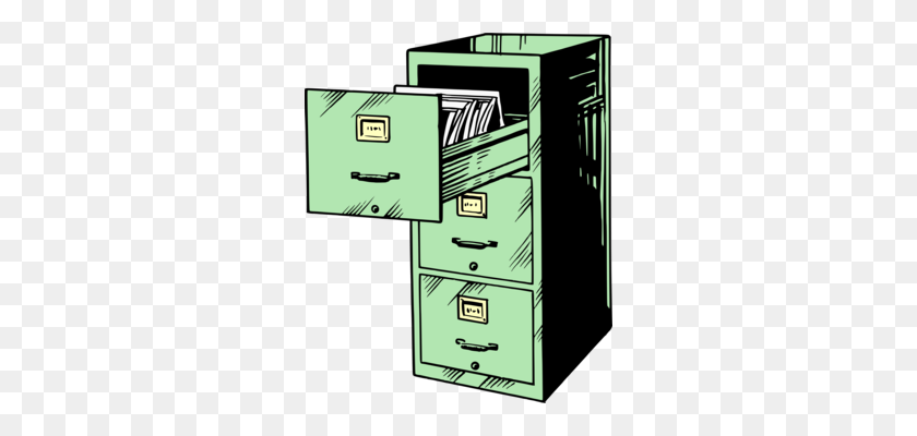 282x340 Cabinets Drawer Furniture Cabinetry Office - Office Supplies Clip Art